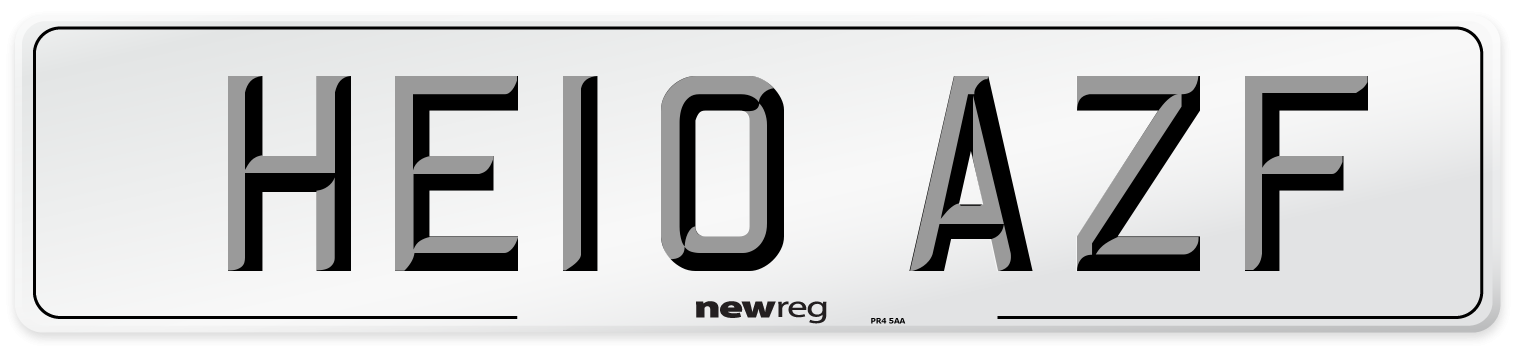 HE10 AZF Number Plate from New Reg